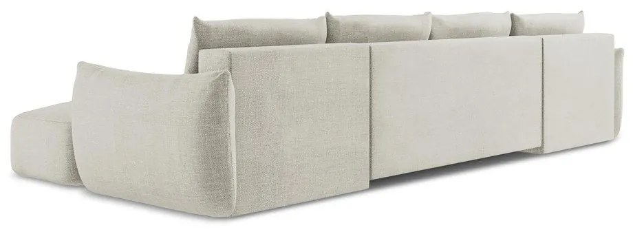 Beżowy rozkładany narożnik (w kształcie litery U) Leila – Makamii