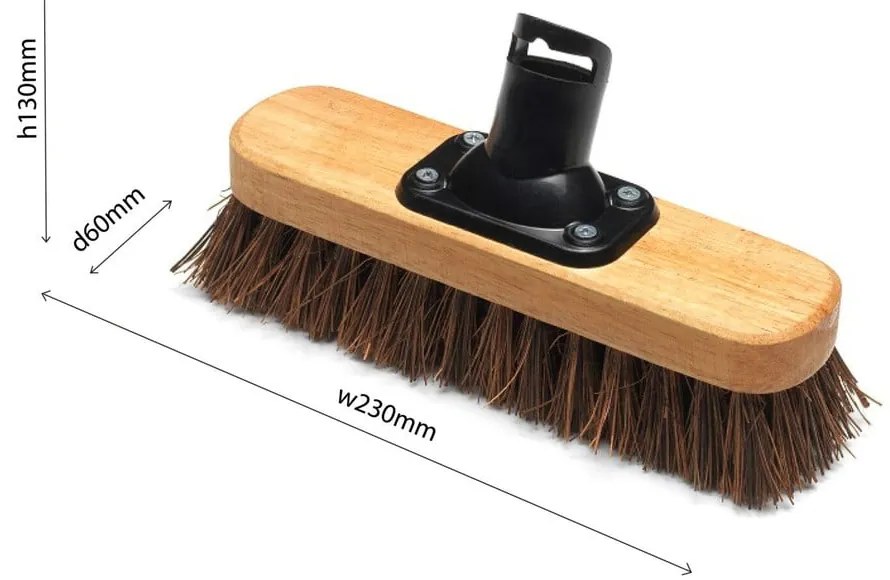 Końcówka do miotły z nylonowym włosiem Addis Varnished, 23 cm