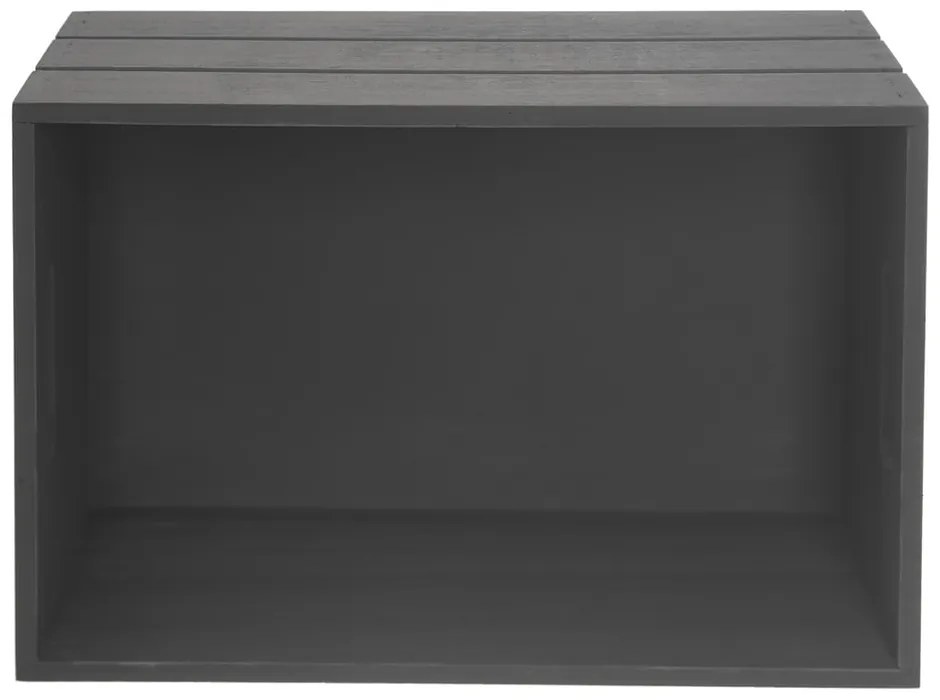 Antracytowy drewniany pojemnik 36x26x15 cm – Orion