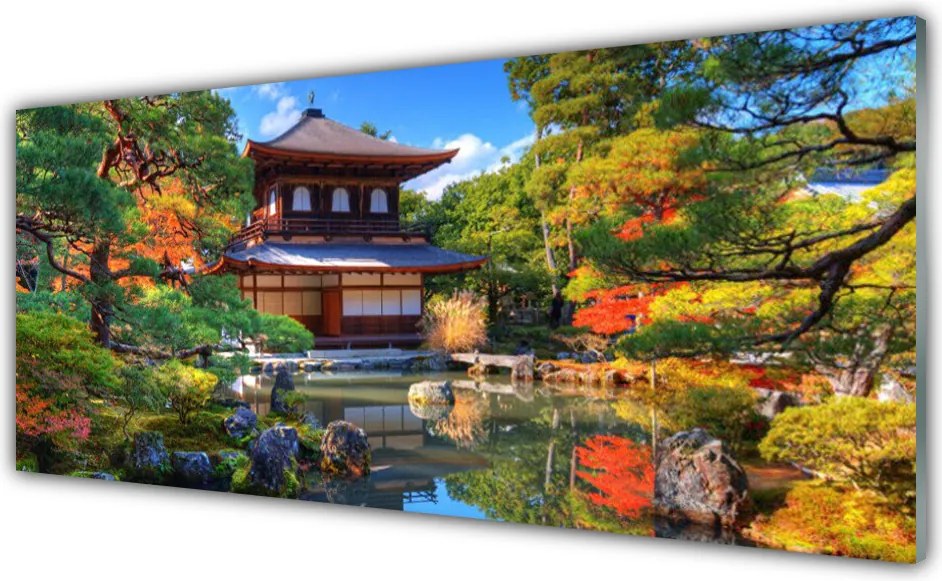 Panel Szklany do Kuchni Japoński Ogród Zen