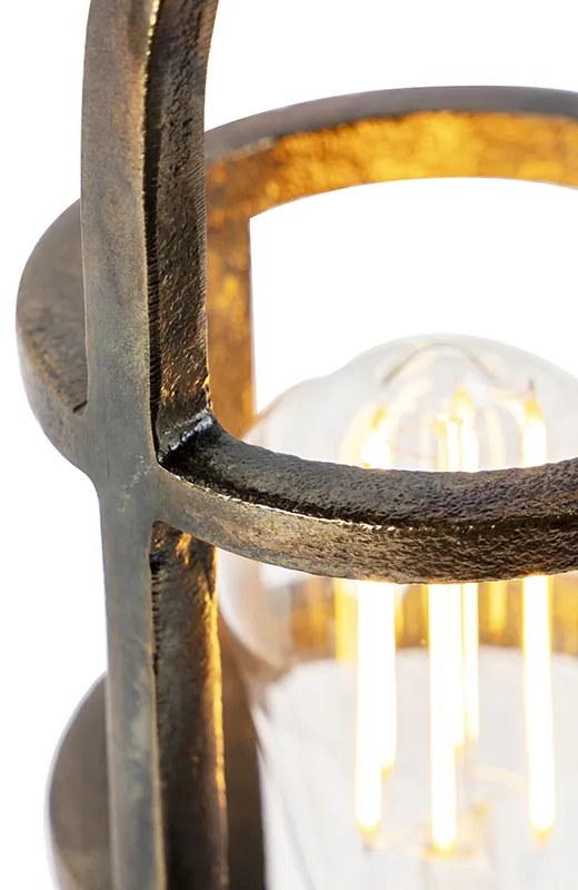 Lampa stołowa art deco brązowa 35 cm - Kevie ArtDeco Oswietlenie wewnetrzne