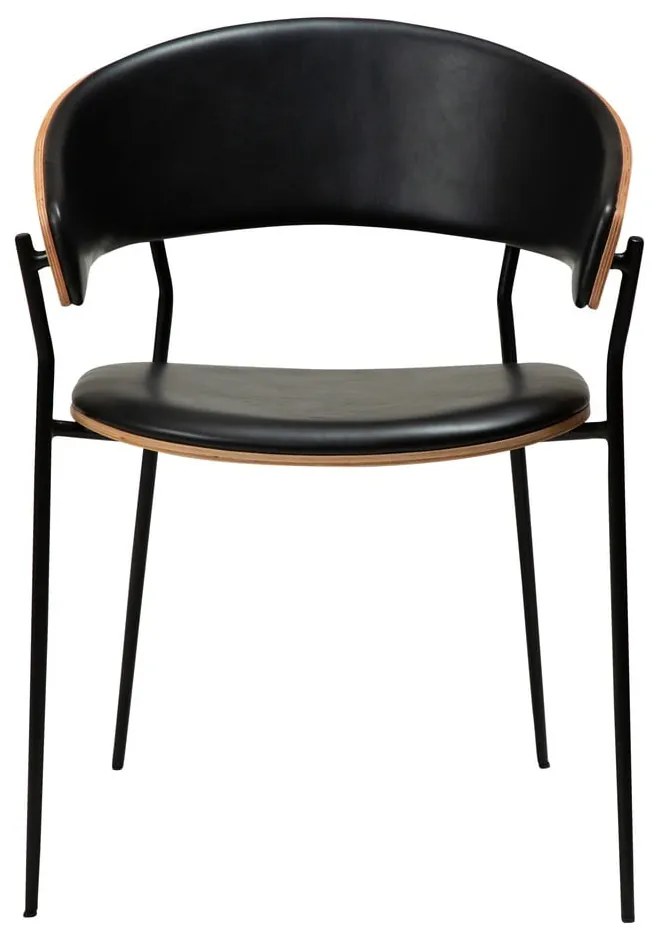 Czarny fotel z imitacji skóry Crib – DAN-FORM Denmark