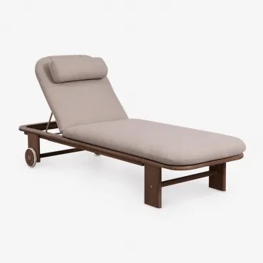 Leżak Rozkładany Z Drewna Akacjowego Uleno Ciemny Akacjowy Brąz - Sklum