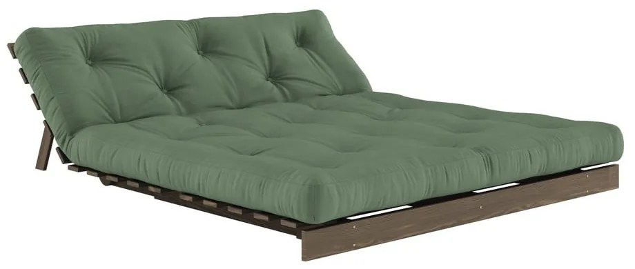 Zielona rozkładana sofa 160 cm Roots – Karup Design