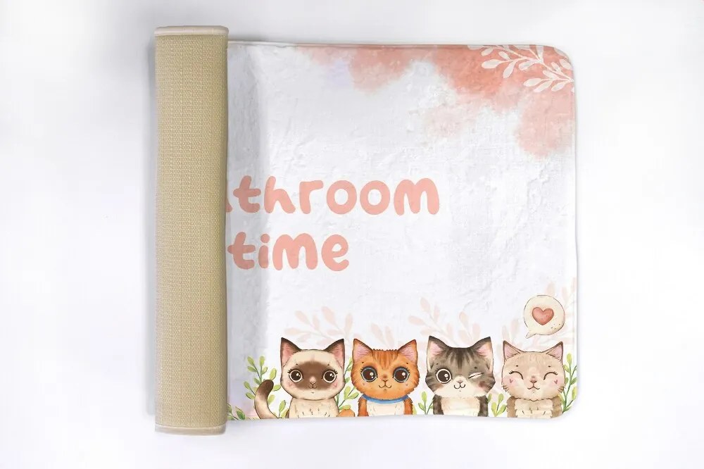 Dywanik antypoślizgowy do łazienki Dywanik antypoślizgowy do łazienki Koty Zwierzęta
