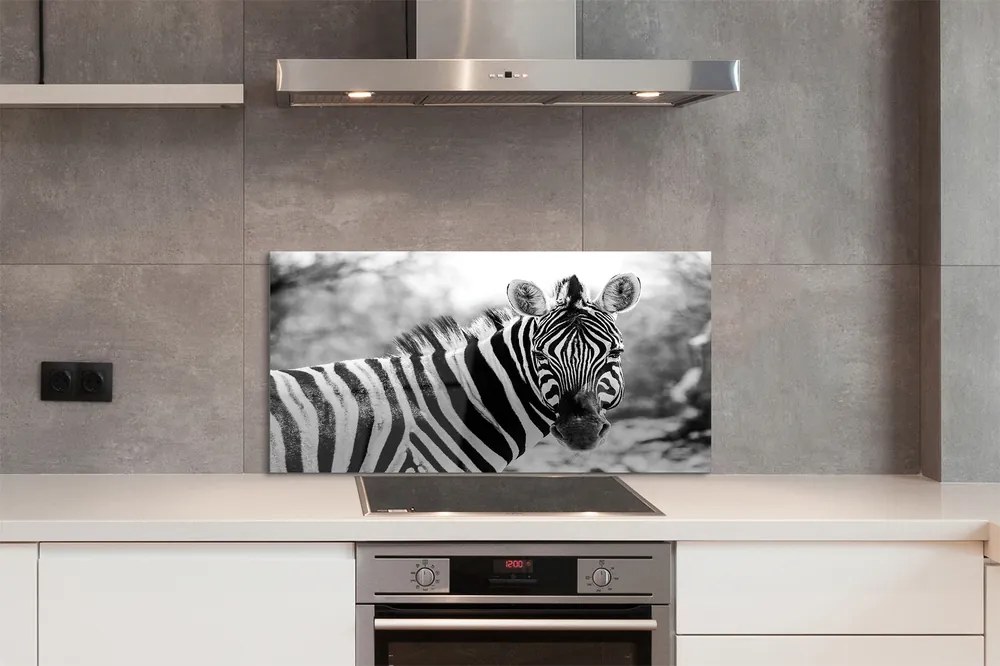 Panel szklany do Kuchni Zebra w Stylu Retro