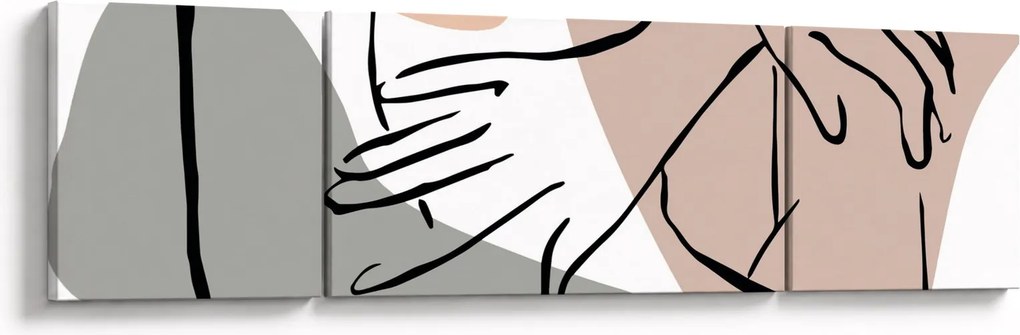 Obraz - Kobieta linia sztuki ciała N⁰2 (170x50 cm)
