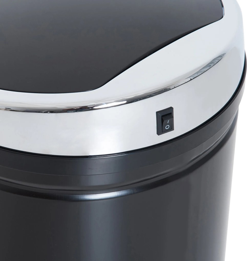 HOMCOM 42L Kosz na śmieci z czujnikiem, Automatyczny Kosz na Odpadki, Nierdzewny Kosz do Kuchni z Sensorem Podczerwieni, dla Kuchni, Jadalni