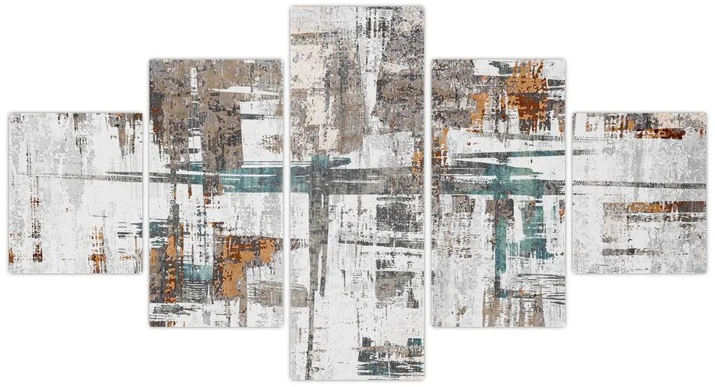 Obraz - Abstrakcyjne pociągnięcia (125x70 cm)