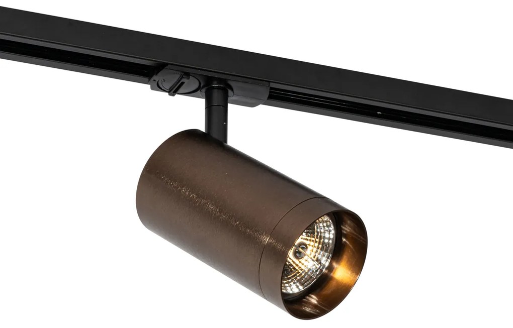 Nowoczesny reflektor ciemny brąz do systemu szynowego 1-fazowego 70mm - Iconic Jeana Luxe