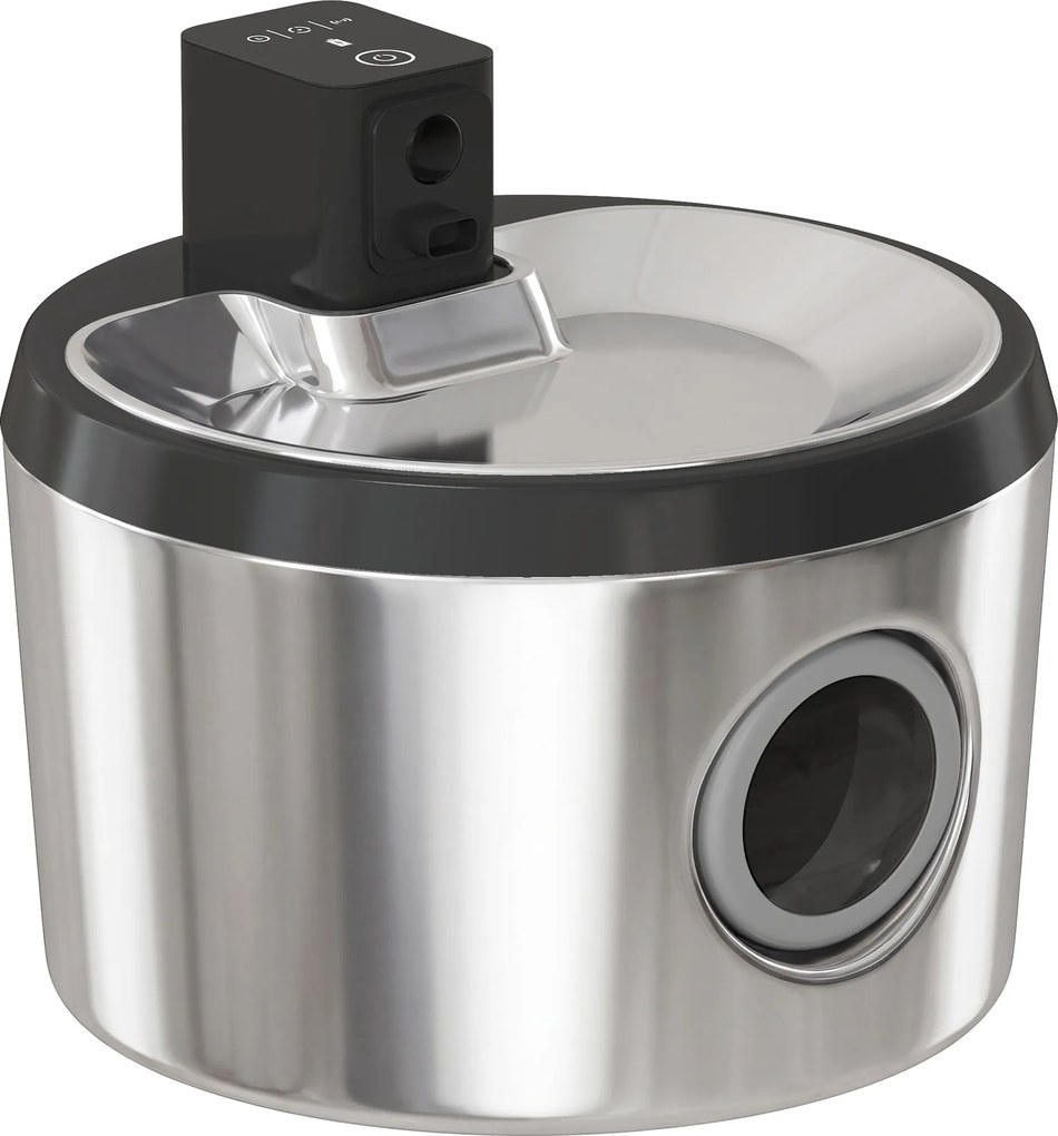 PawHut Fontanna dla kota 4L bezprzewodowa, ze stali nierdzewnej, z czujnikiem ruchu, 6 filtrami, podwójnym systemem filtracji, okienkiem LED, srebrna | Aosom PL