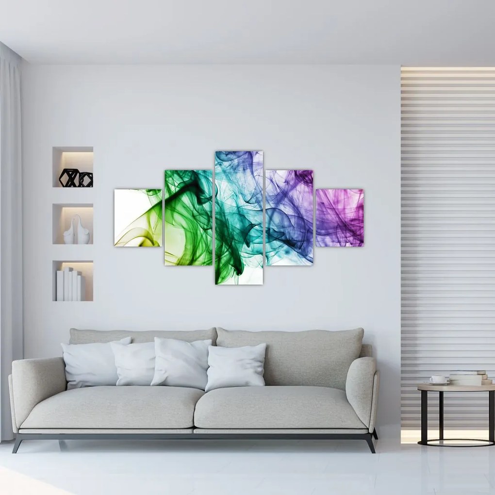 Obraz - kolorowy dym (125x70 cm)
