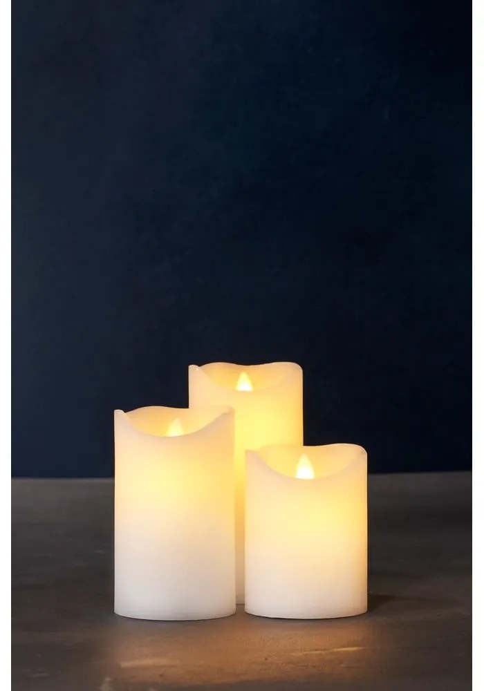 Świeczki LED zestaw 3 szt. (wysokość 15 cm) Sara Exclusive – Sirius