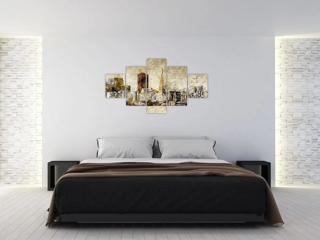 Obraz - Artystycznie ukształtowane miasto (125x70 cm)