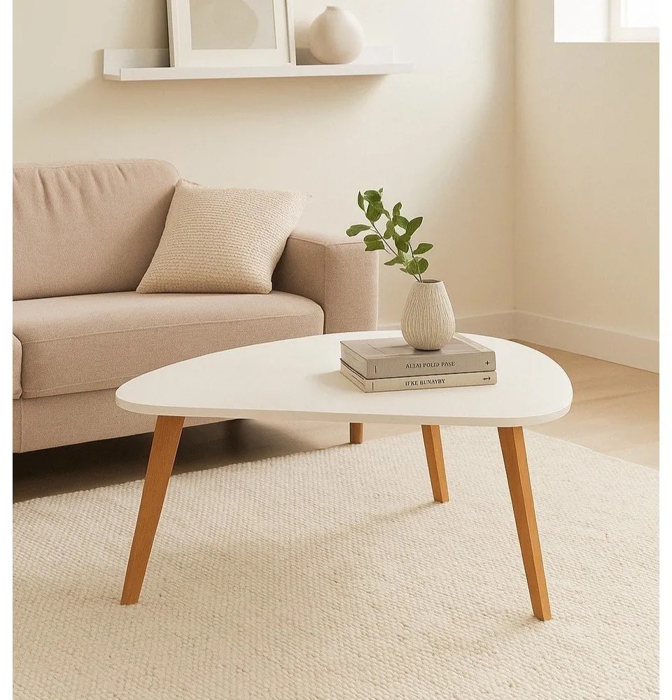 Biały stolik Bonami Essentials Skandinavian, dł. 120 cm
