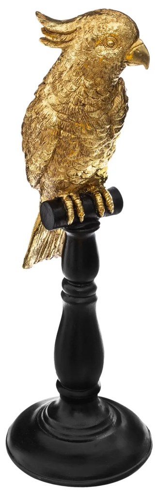 Figurka dekoracyjna z polyresinu, papuga, wys. 35,5 cm