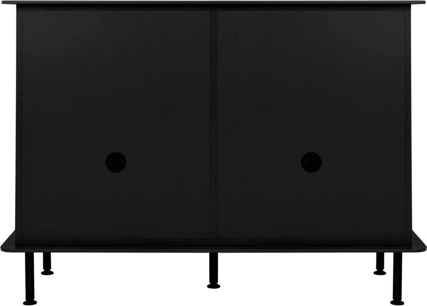 Czarna komoda z otworem na kable 120x88x50 cm Suumo – noo.ma