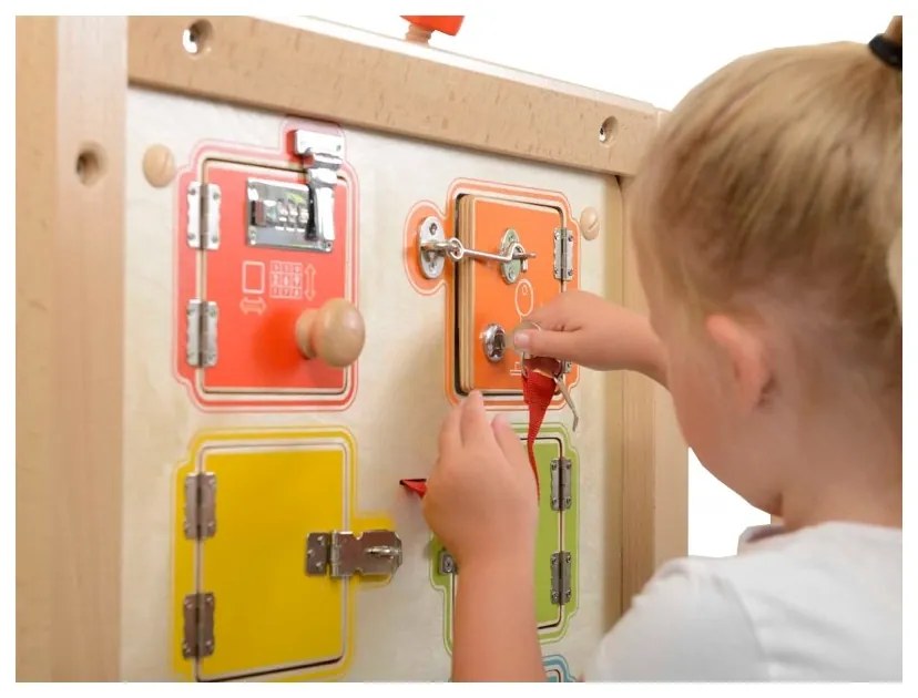 Masterkidz nauka otwierania i zamykania zamków ścienna tablica manipulacyjna