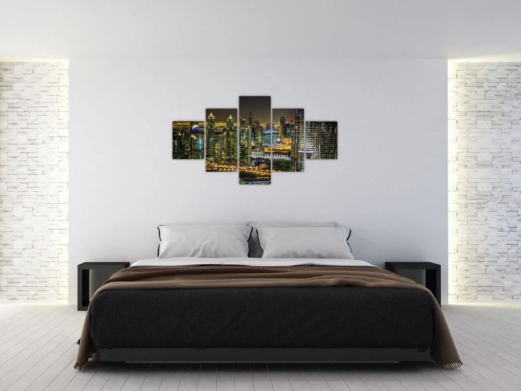Obraz miasta nocą (125x70 cm)