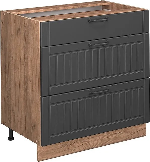 Szafka dolna do kuchni ciemnoszary 80x51.6x82 fame-line