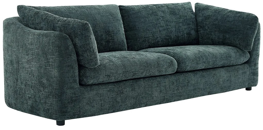 Kanapa 3-osobowa zielona z teksturowanej tkaniny NURABI