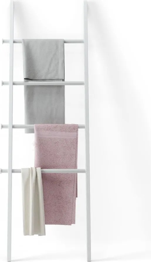 Biała drabina dekoracyjna z drewna topolowego Leana – Umbra