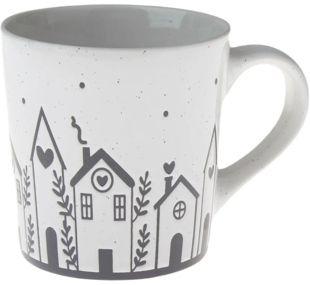 Ceramiczny kubek Domki I, 470 ml