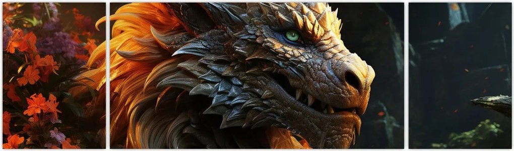 Obraz - Smok (170x50 cm)