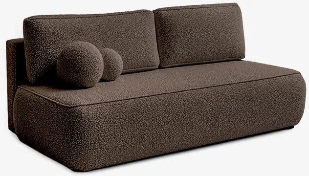 Sofa z Funkcją Spania ARVETO Mocca Boucle Nowoczesna