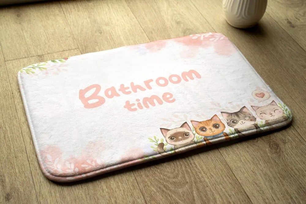 Dywanik antypoślizgowy do łazienki Dywanik antypoślizgowy do łazienki Koty Zwierzęta