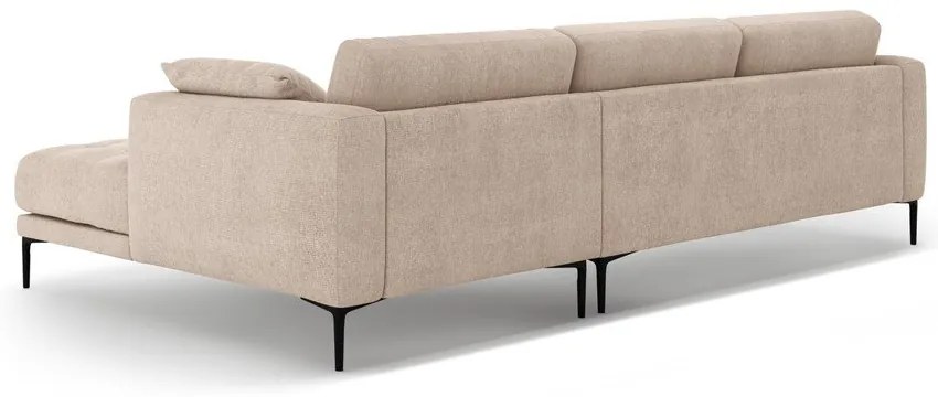 Jasnobrązowy narożnik (prawostronny/z szezlongiem) Bemy – Micadoni