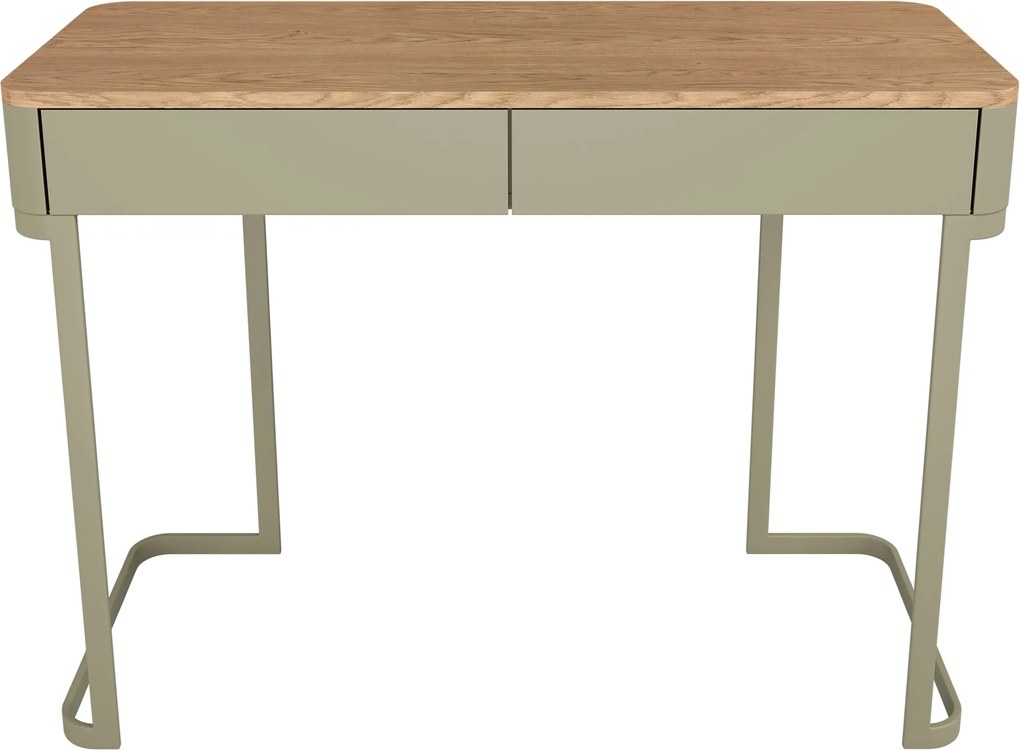 Konsola Elivo 110 cm z szufladami na stelażu - eukaliptus / dąb baltic dune