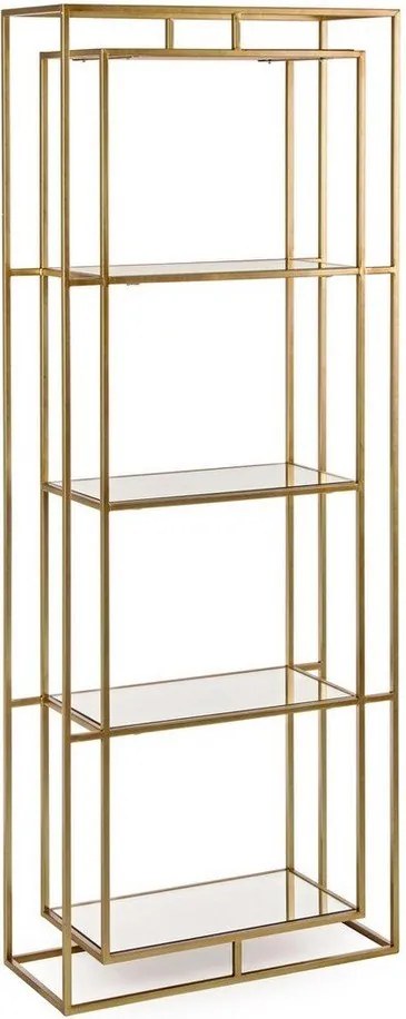 Stalowy regał w kolorze złota 68x172,5x28 cm Elenor – Bizzotto