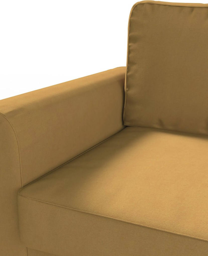 Pokrowiec na sofę Backabro 3-osobową rozkładaną kolor żółty tkanina strukturalna