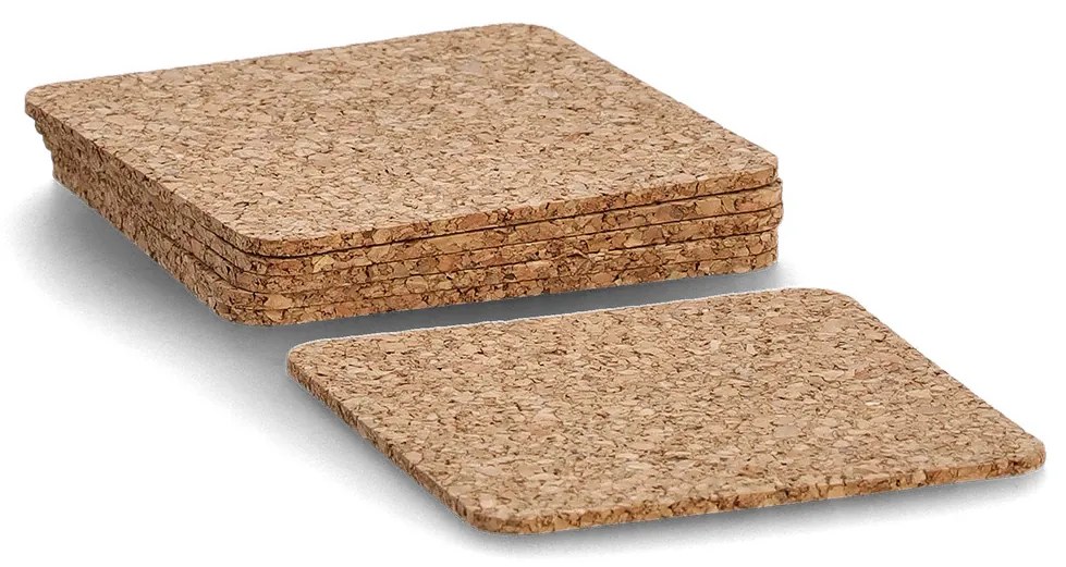 Podstawki korkowe, 6 sztuk, 9,5 cm