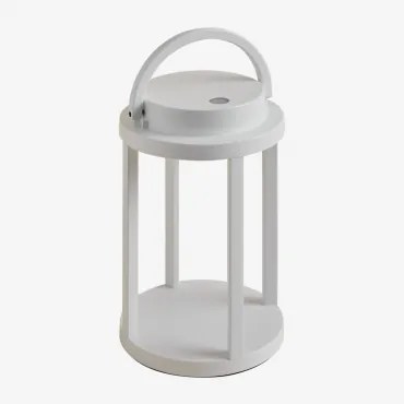 Bezprzewodowa Lampa Stołowa Led Do Użytku Zewnętrznego Z Aluminium Arelvy Biała - Sklum