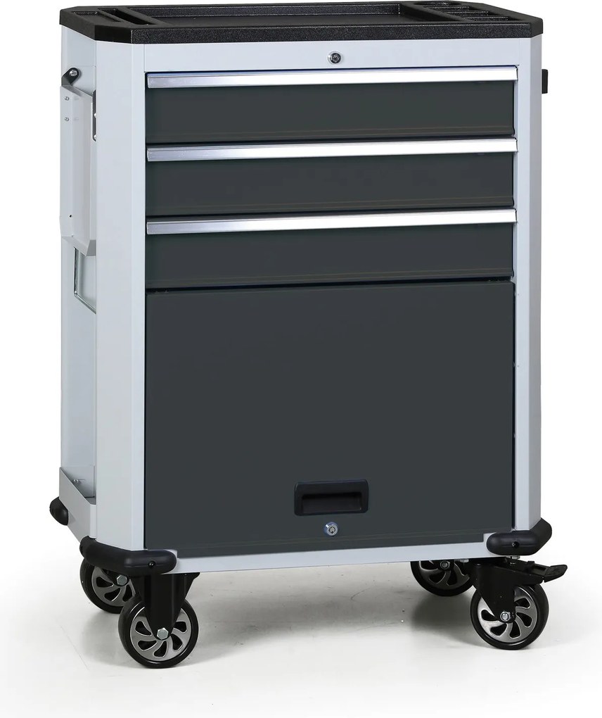 Wózek warsztatowy mobilny na narzędzia G2, 4 szuflady, grafitowy