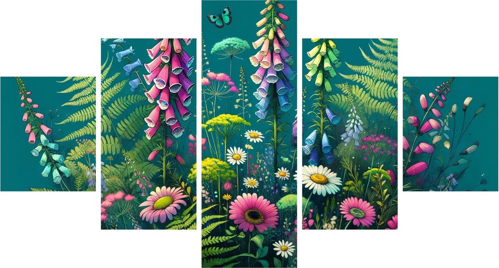 Obraz - Kwiaty łąkowe (125x70 cm)