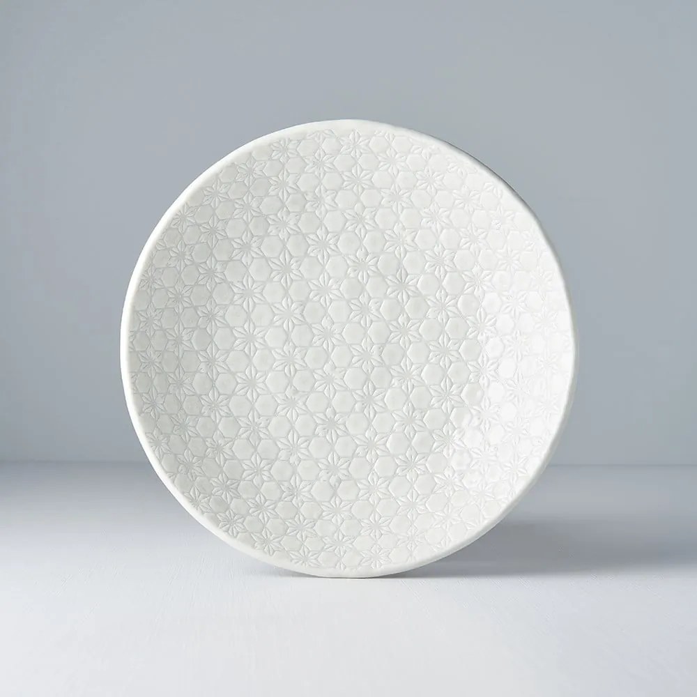 Biały głęboki talerz ceramiczny MIJ Star, ø 24 cm