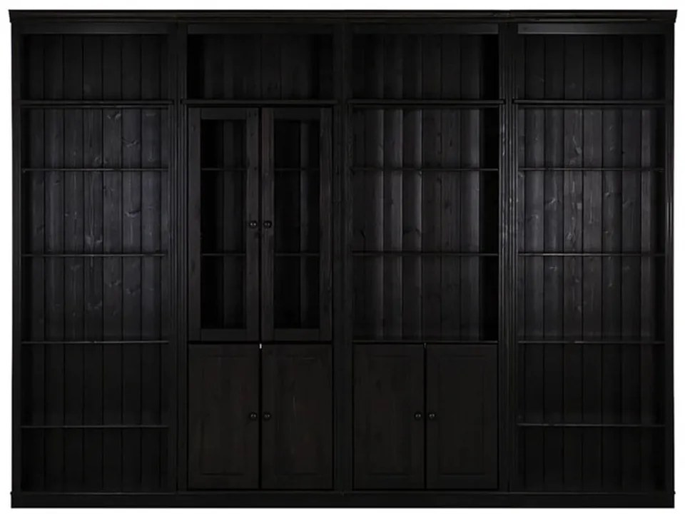 Brązowy regał z litego drewna sosnowego 370x223 cm Anita – Støraa