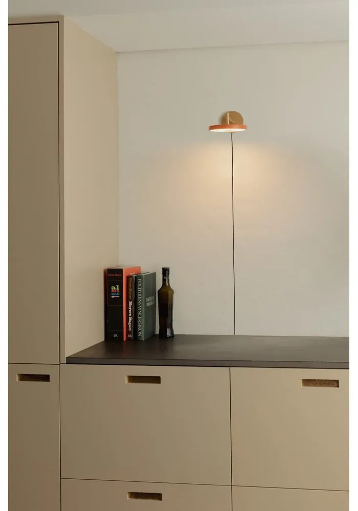 Pomarańczowy kinkiet LED ze ściemniaczem ø 15 cm Asteria Wall Short – UMAGE