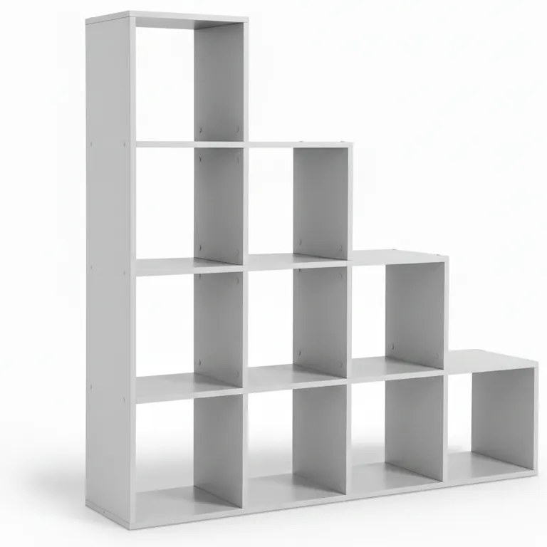 Vasagle Półka magazynowa, regał KALLA, 129,5x29x129,5cm, biały