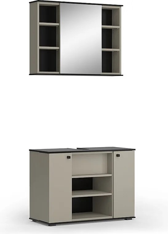 Zestaw mebli łazienkowych szary 80x37x59 joli