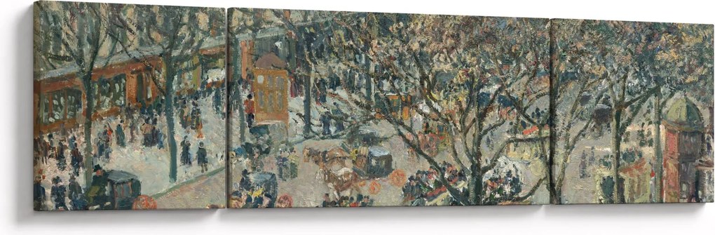 Obraz - Camille Pissarro, Boulevard des Italiens, Morning, Sunlight, reprodukcje (170x50 cm)