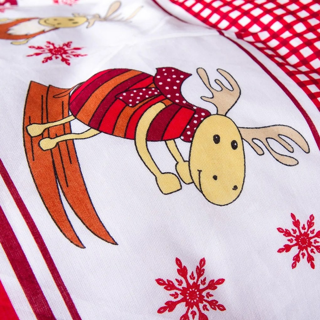 4Home Świąteczna pościel bawełniana Renifery, 160 x 200 cm, 70 x 80 cm