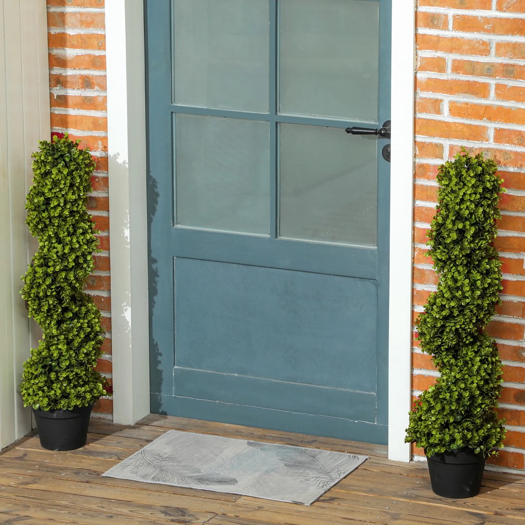 HOMCOM Zestaw 2 Dekoracyjnych Roślin, Sztuczne Rośliny w Doniczkach, Sztuczna Zielenina do Domu, Wewnątrz, Na Zewnątrz, 90 cm, Zielone