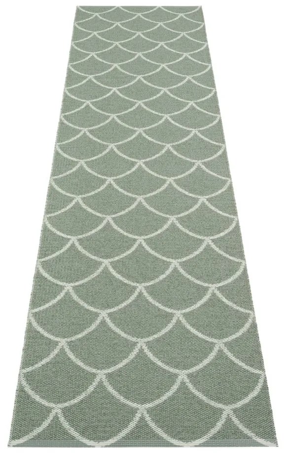 Zielony chodnik odpowiedni na zewnątrz 70x300 cm Kotte Army Sage – Pappelina