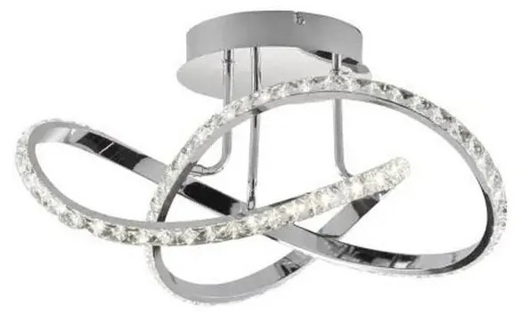 Przysufitowy żyrandol LED ściemnialny ABRO LED/26W/230V błyszczący chrom