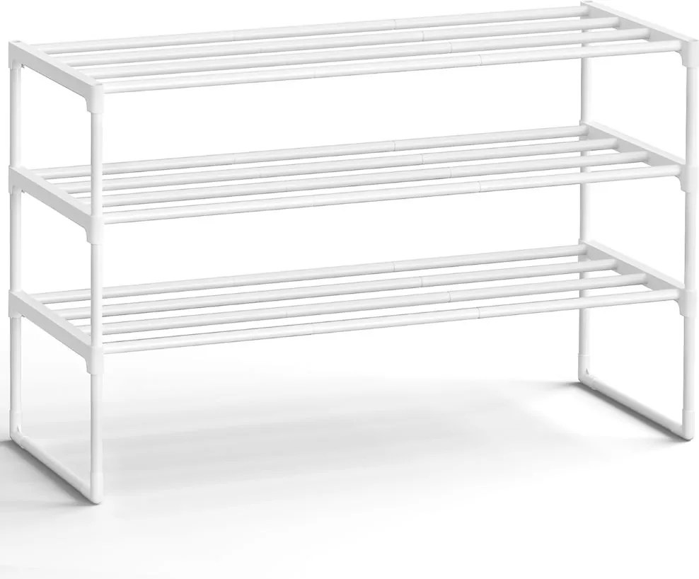 Regał na buty TORINO, 3 półki, 30x92x55cm, biały SongmicsHome