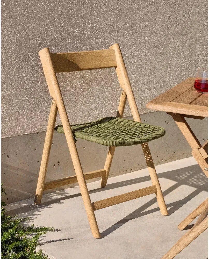 Zielone drewniane krzesło ogrodowe Dandara – Kave Home
